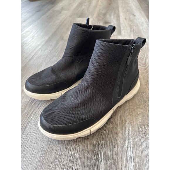 Sorel Explorer II Bootie Side Zip Chelsea Boots Black Sz 8.5 Waterproof - Picture 1 of 11